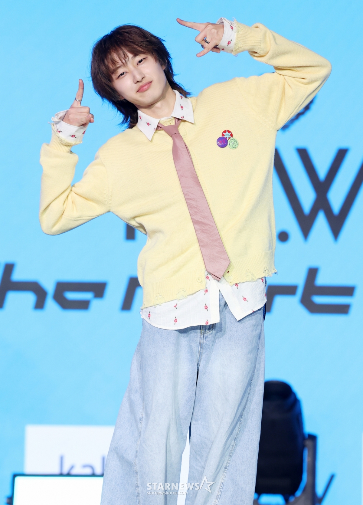 グループハーツウェーブのケイテンが8日、ソウル麻浦区の文化備蓄基地で行われた最初のミニアルバム「The First Wave」の発売記念ショーケースでポーズを取っている。 /2026.04.08 /写真=キム·フィソン hwijpg@