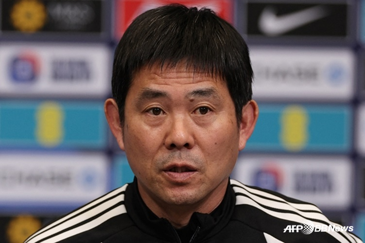 Hajime Moriyasu, manager of the Japanese national soccer team. /AFPBBNews=News1