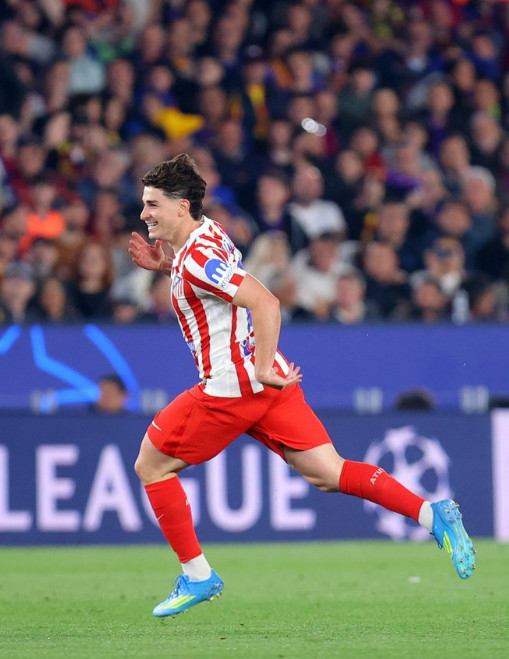 Julián Álvarez, delighted to score the first goal./Picture = Atletico Madrid's official SNS Source