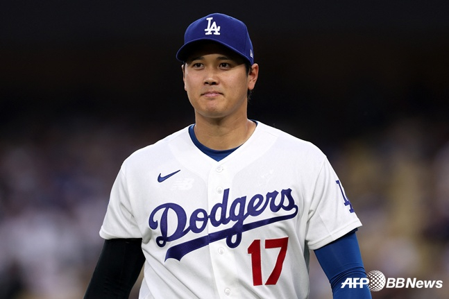 洛杉矶道奇队的大谷翔平。 =法新社BBNews=新闻1。