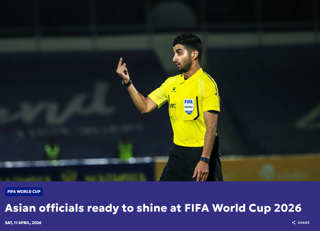 FIFA announced on its official website on the 11th that "25 referees from Asian Football Confederation (AFC) member countries have been allocated to the 2026 2026 FIFA North and Central America World Cup." It is the largest number ever, up six from the 2022 Qatar World Cup. /Photo = FIFA Official Website Source