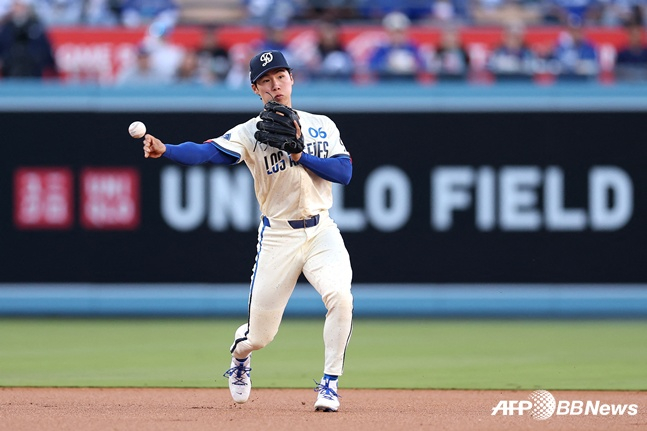 ロサンゼルス·ドジャースのキム·ヘソン。 /AFPBBNews=ニュース1