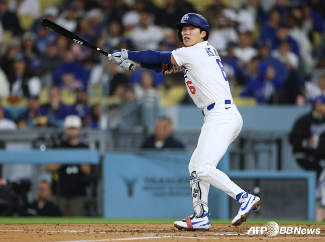 ロサンゼルス·ドジャースのキム·ヘソン。 /AFPBBNews=ニュース1