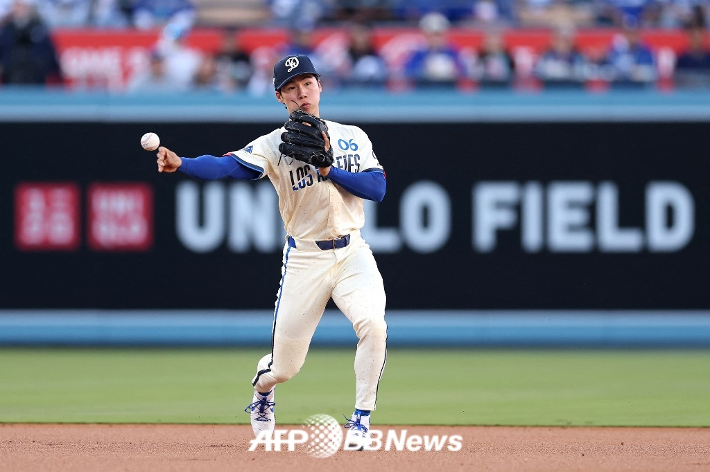 Kim Hye Sung của LA Dodgers. /AFPBBNews = Tin tức 1