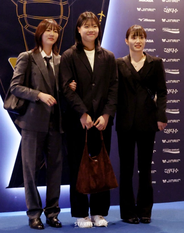 (From left) Kang So-hwi, Lee Ji-yoon, and Moon Jung-won. /Photo = Senior Reporter Kim Jin-kyung