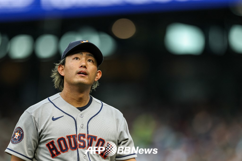 休斯顿太空人队的日本投手今井孝哉。 =法新社BBNews=新闻1。