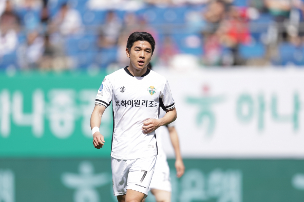 Самый ценный игрок K-League Хана Банка Kangwon Ким Дэ Вон в 12267 раунде. /Фото = Предоставлено Корейской профессиональной футбольной федерацией.