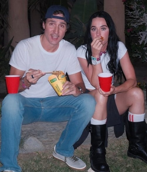 Katy Perry posted on her Instagram on the 12th on a Coachella festival-specific date with former Canadian Prime Minister Trudeau