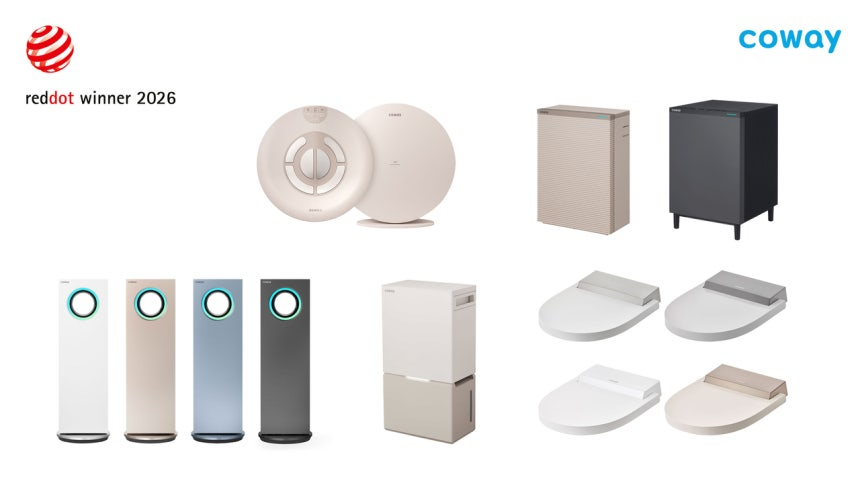 Coway announced on the 16th that a total of eight products won the main award in the product design category at the "2026 Red Dot Design Awards."
