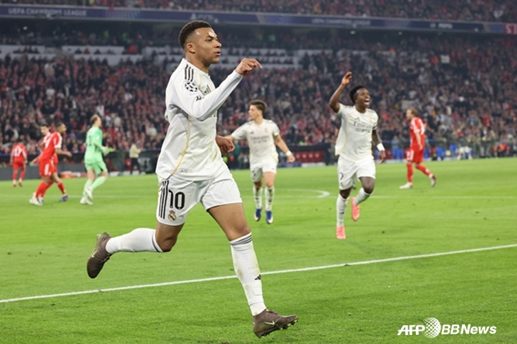 Real Madrid striker Kylian Mbappé. /AFPBBNews=NEWS1