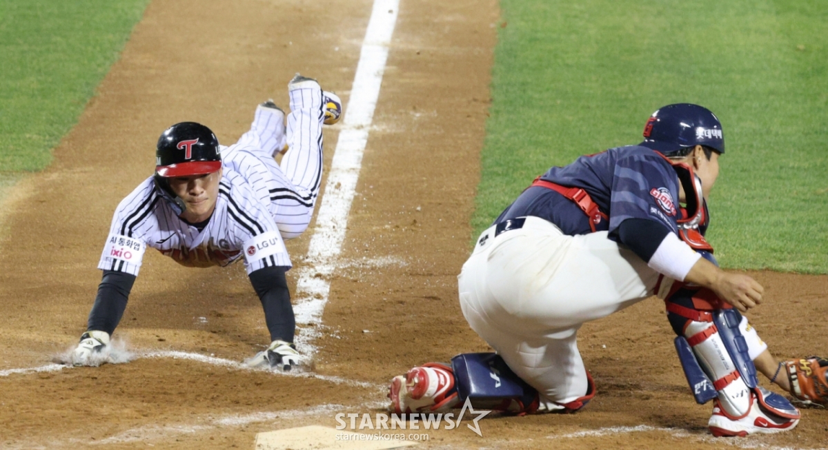 '통산 2000G 출장' 오지환 기습번트가 끝냈다! LG, 롯데 7-4 꺾고 위닝시리즈→공동 2위 [잠실 현장리뷰]