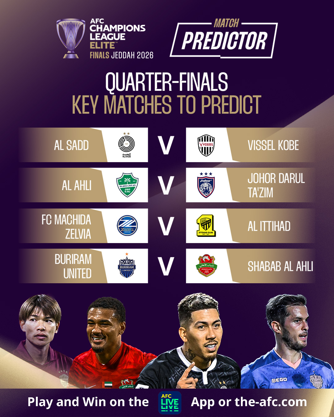 2025-2026 AFC Champions League Elite quarterfinal draw. /Photo=AFC provided