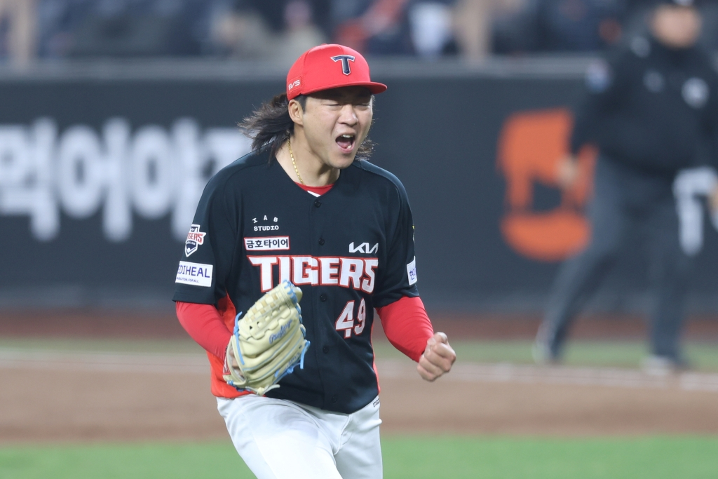 KIAタイガースのブルペン投手、金ボムス。 /写真=KIAタイガース提供