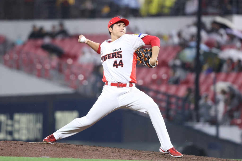 KIAタイガースのブルペン投手、李テヤン。 /写真=KIAタイガース提供