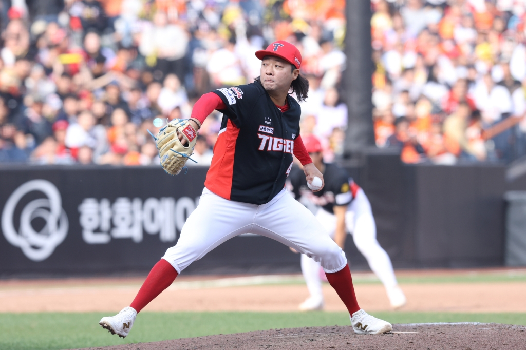 KIAタイガースのブルペン投手、金ボムス。 /写真=KIAタイガース提供
