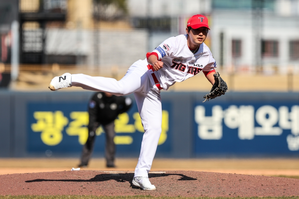 KIAタイガースのブルペン投手、ホン·ゴンヒ。 /写真=KIAタイガース提供