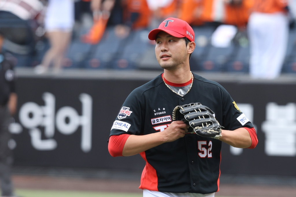 KIAタイガースのブルペン投手、ホン·ゴンヒ。 /写真=KIAタイガース提供