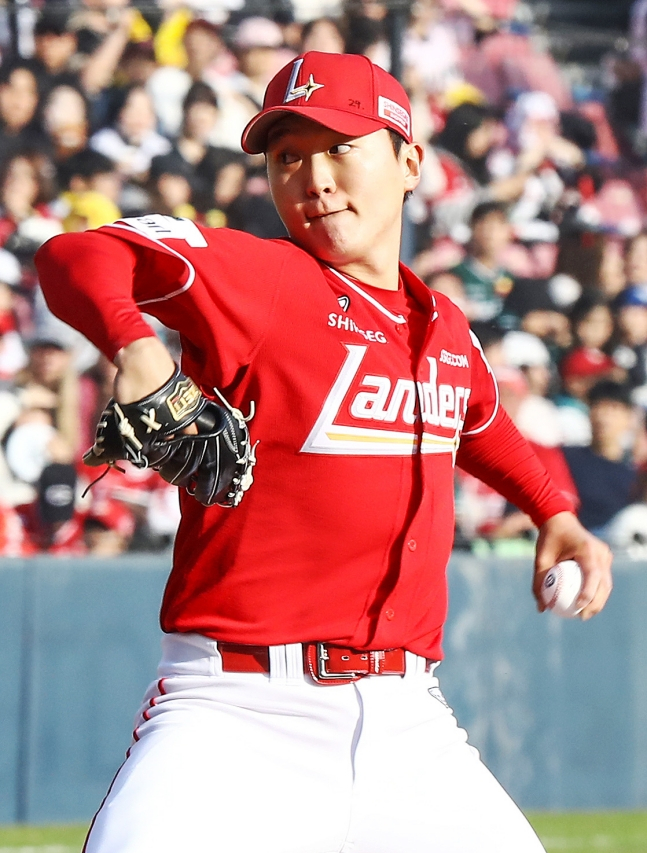 SSG队的金建宇。 =照片=SSG兰德斯提供。