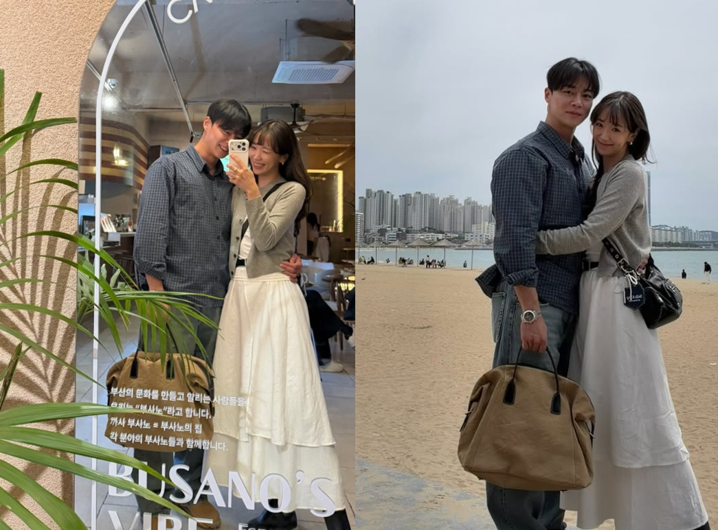 갈등 없다..30기 영수♥옥순 "첫 커플 릴스" 부산서 미소 활짝[스타이슈]