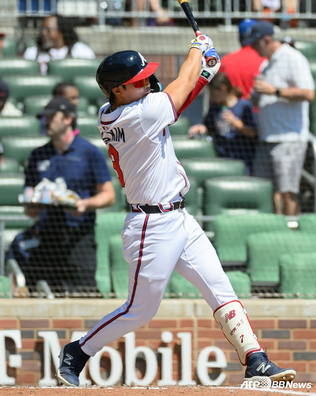 アトランタ·ブレーブスの金ハソン。 /AFPBBNews=ニュース1