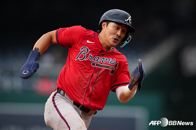 アトランタ·ブレーブスの金ハソン。 /AFPBBNews=ニュース1