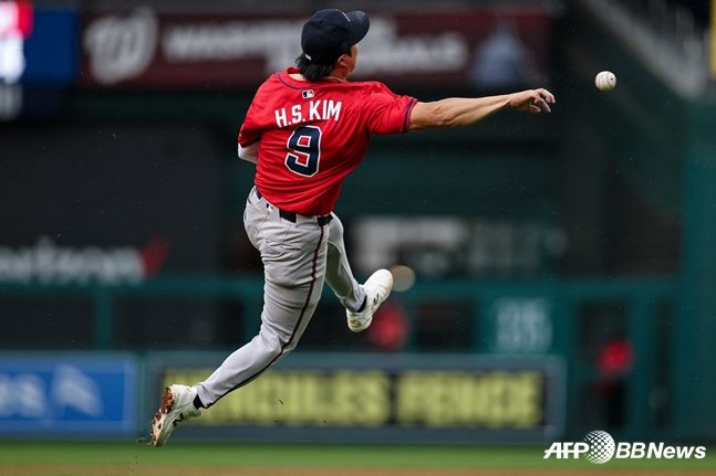 アトランタ·ブレーブスの金ハソン。 /AFPBBNews=ニュース1