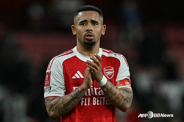 Arsenal striker Gabriel Jeju. /AFPBBNews=NEWS1