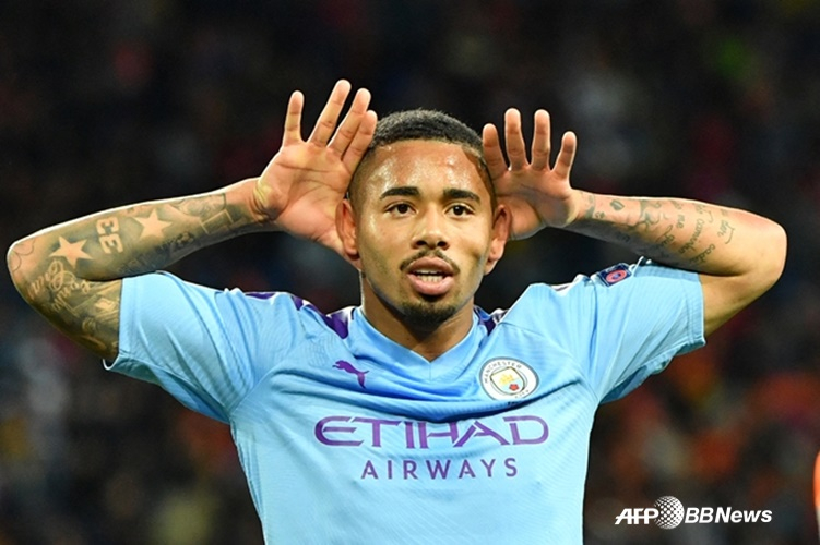 Gabriel Jeju during his time at Manchester City. /AFPBBNews=NEWS1