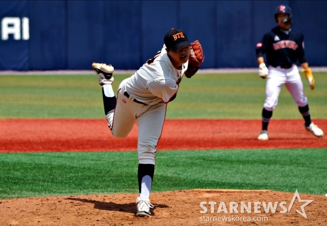 釜山工業高校のクァク·ドヒョン。 /写真=釜山工業高校野球部提供