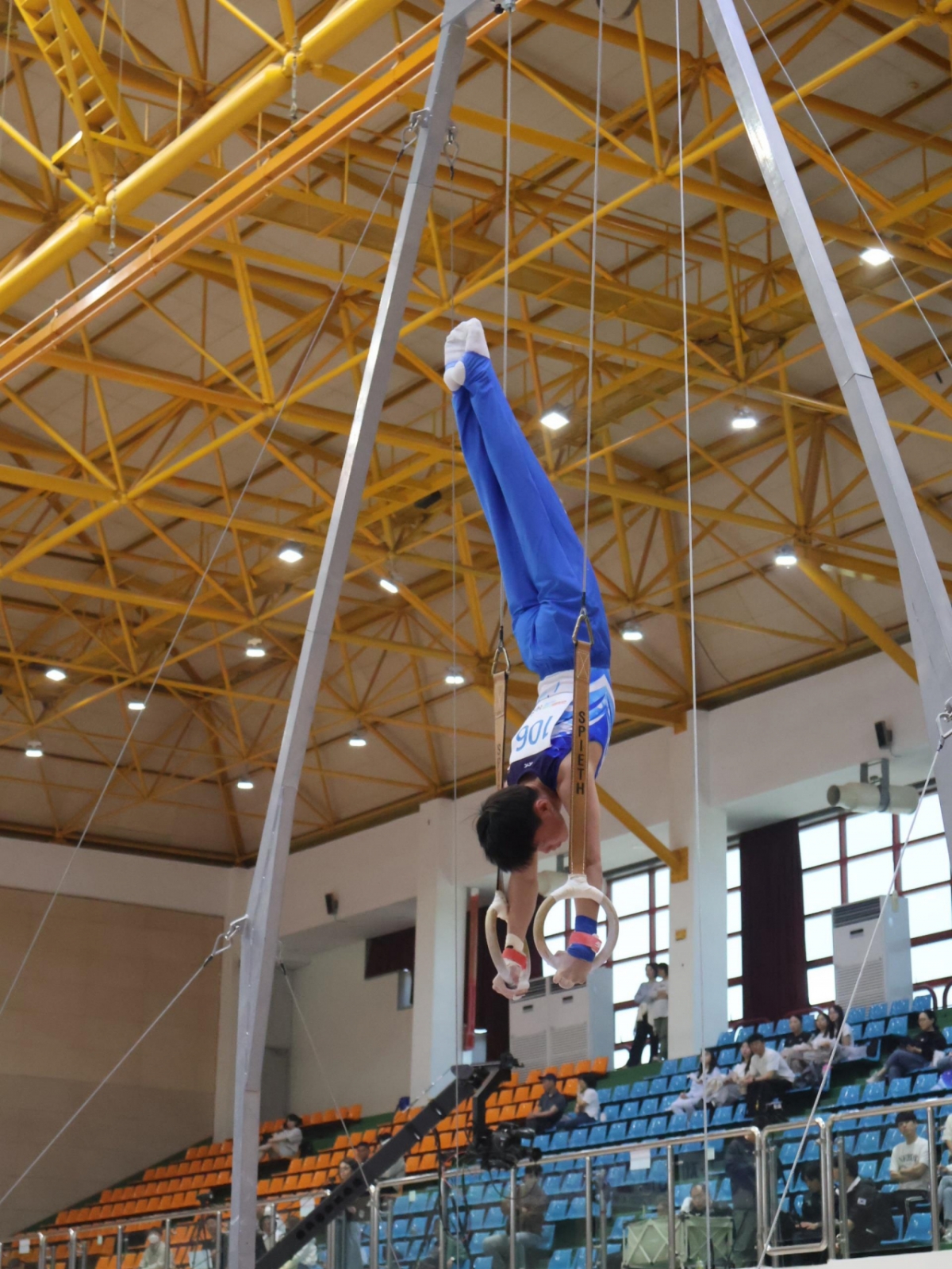 Hình ảnh hiện trường giải vô địch thể dục dụng cụ theo chủng loại lần thứ 81. /Ảnh = Cung cấp trung tâm đạo đức thể thao