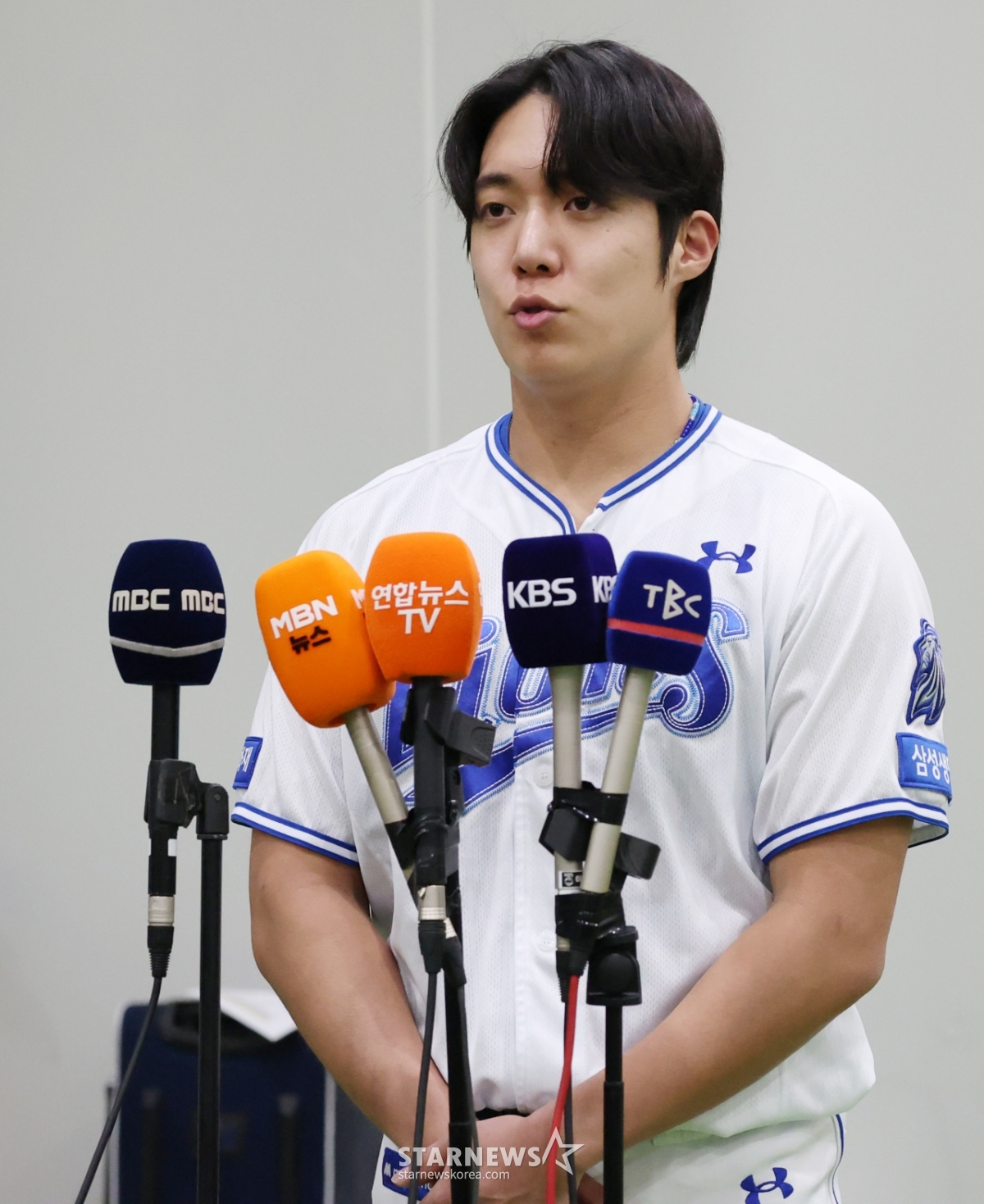 [포토] 원태인 사과 '정수성 코치님께도'