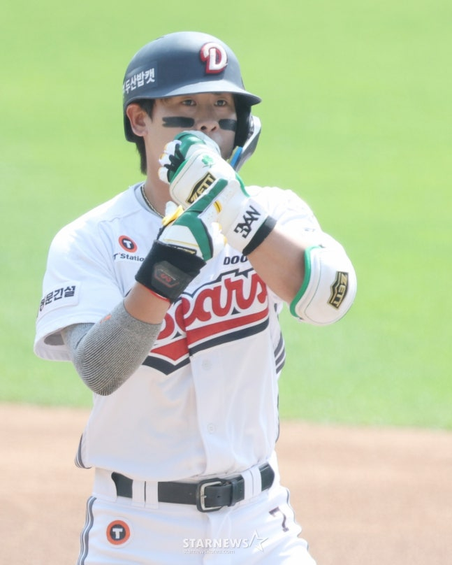 Cầu thủ sân infield Park Chan Ho của Doosan Bears. /Ảnh = Người chờ đợi Kim Jin Kyung