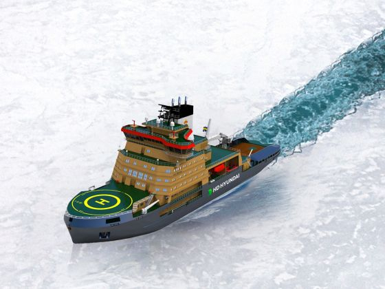 Conceptual rendering of the Swedish icebreaker ordered by HD Hyundai Heavy Industries / Photo courtesy of HD Hyundai