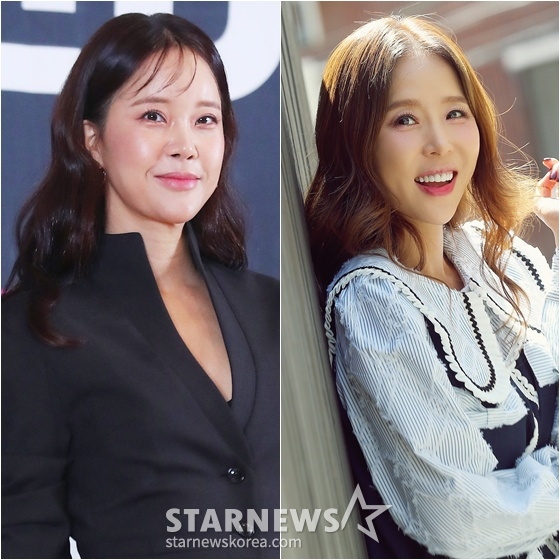 Baek Ji-young (left) and Shin Ji /Photo=StarNews