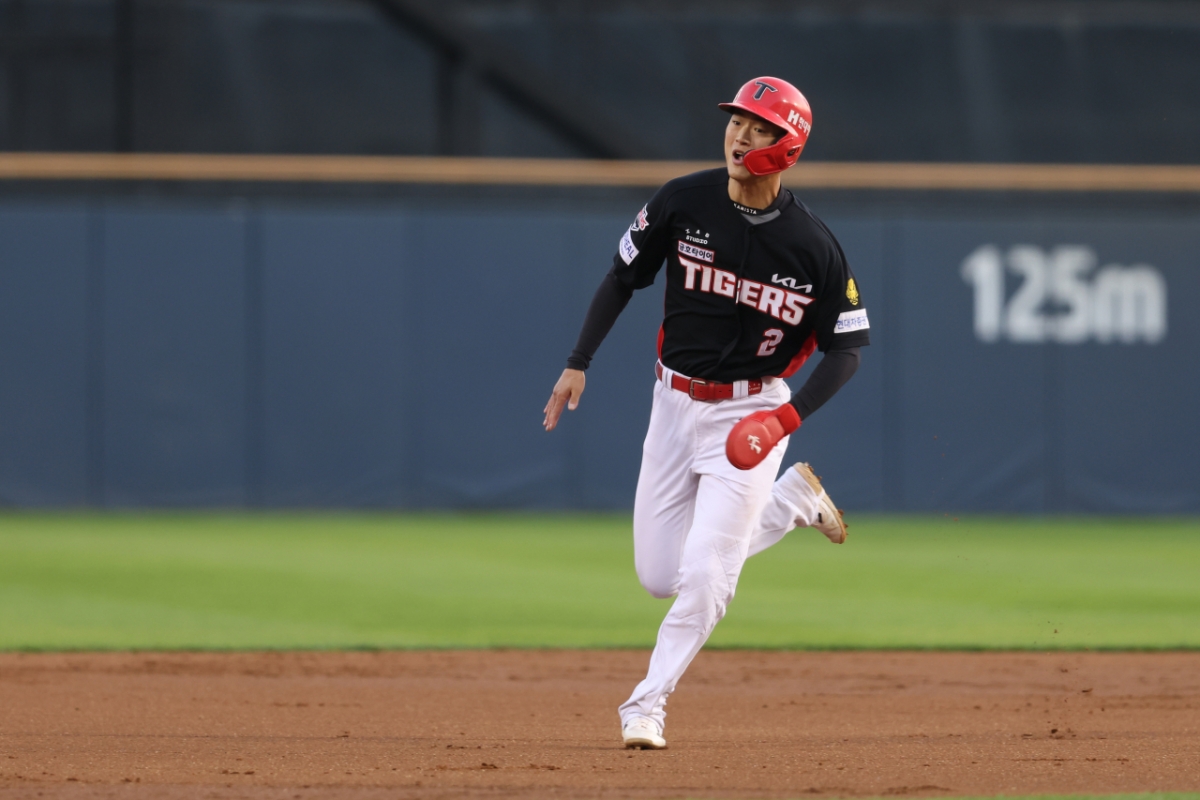 KIA老虎队内野手朴敏。 =图为，起亚老虎队。