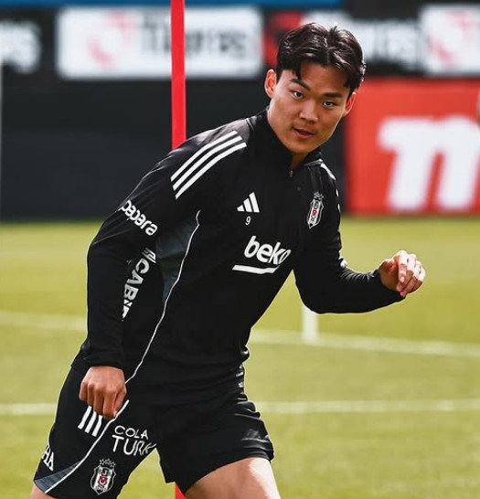 Besiktas striker O Hyeon-gyu. /Photo=Besiktas official SNS screenshot