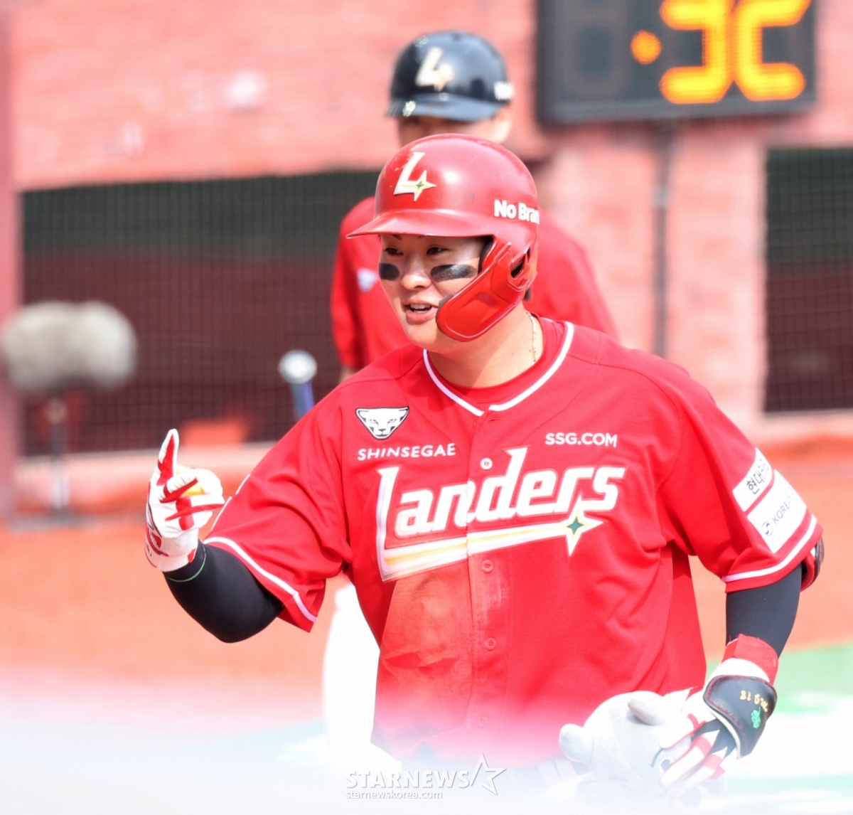 SSG兰德斯高明俊。 =照片=高级记者姜英祖。