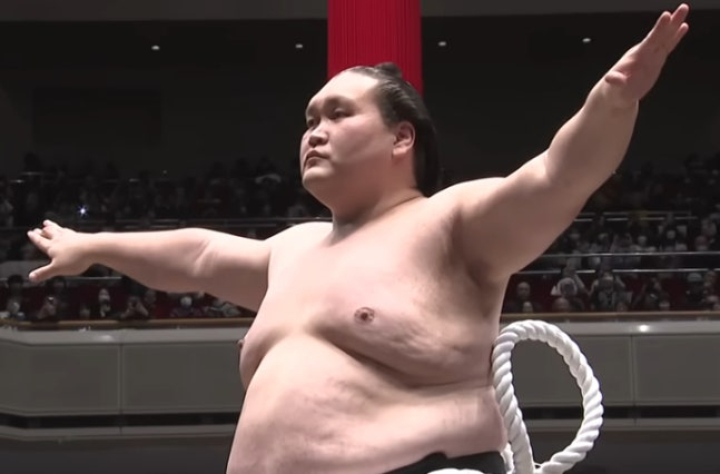 Terunofuji. /Photo=Japan Sumo Association official YouTube archive