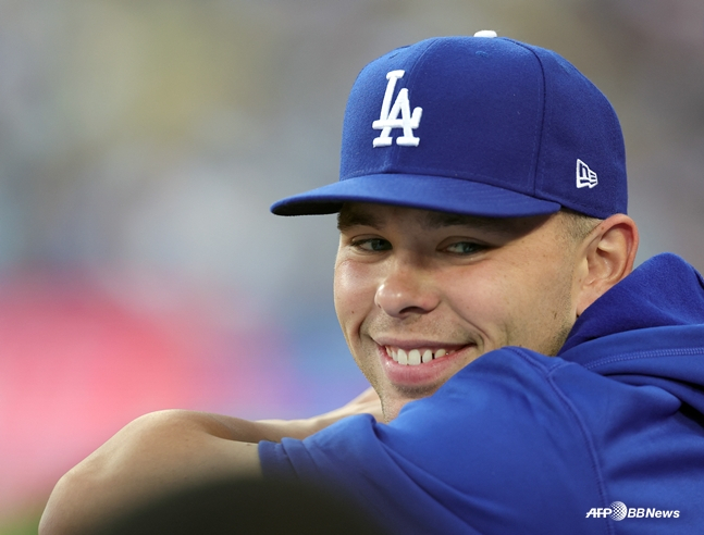 Dodgers catcher Dalton Rushing. /AFPBBNews=NEWS1