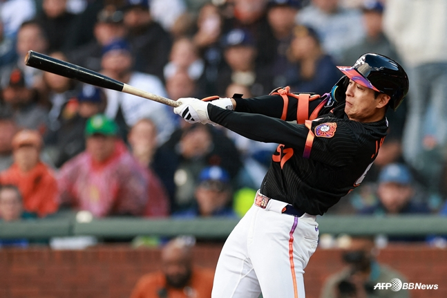 Lee Jung-hoo at bat. /AFPBBNews=NEWS1