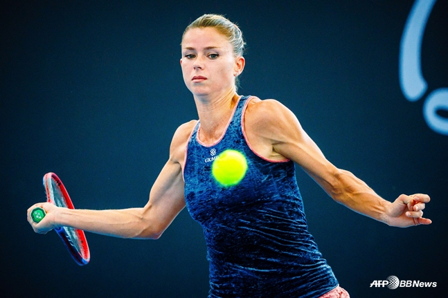 2024年1月に開かれたブリスベンオープンに乗り出したジョルジ。 /AFPBBNews=ニュース1