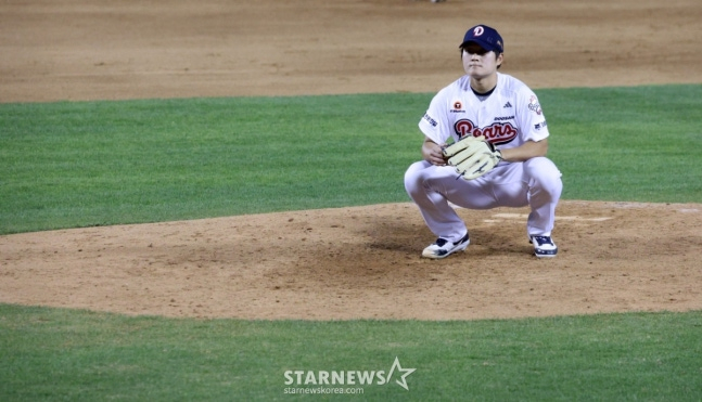 斗山ベアーズの抑え投手、金テギョン。 /写真=キム·ジンギョン待機者