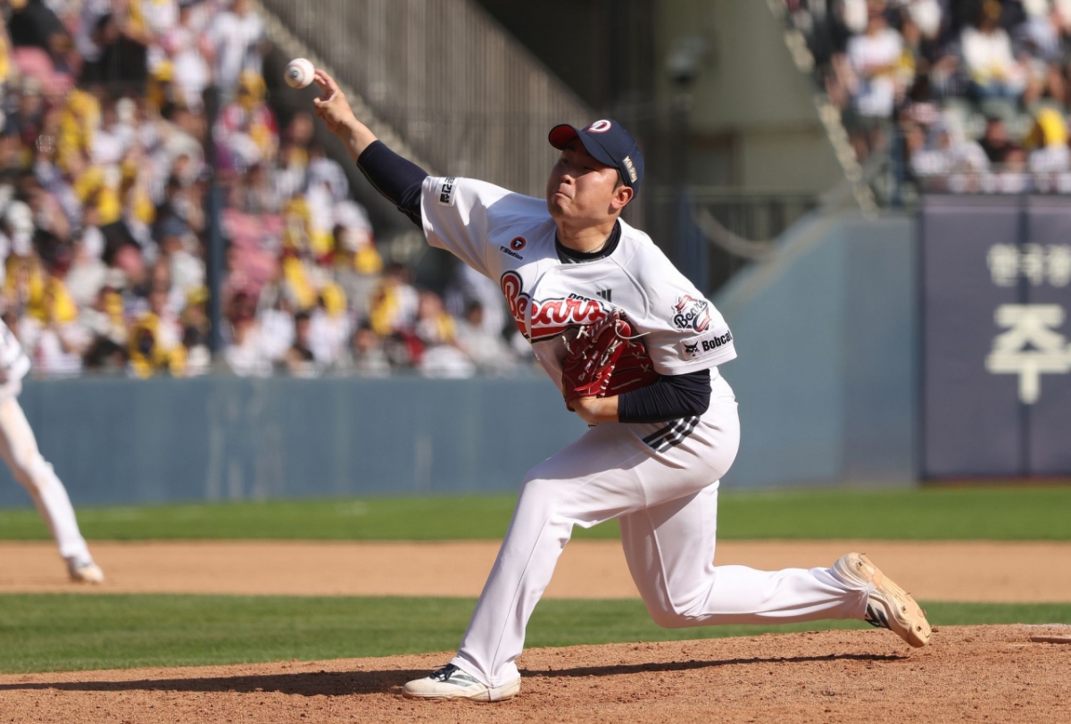 Doosan Bears relief pitcher Kim Jung-woo. /Photo=Doosan Bears
