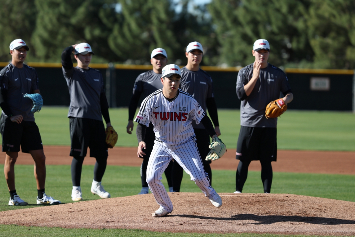 LGツインズの投手、金ジンス。 /写真=LGツインズ提供