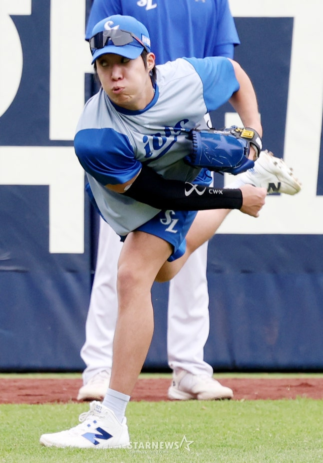 Won Tae-in during training. /Photo=Chief correspondent Kim Jin-kyung