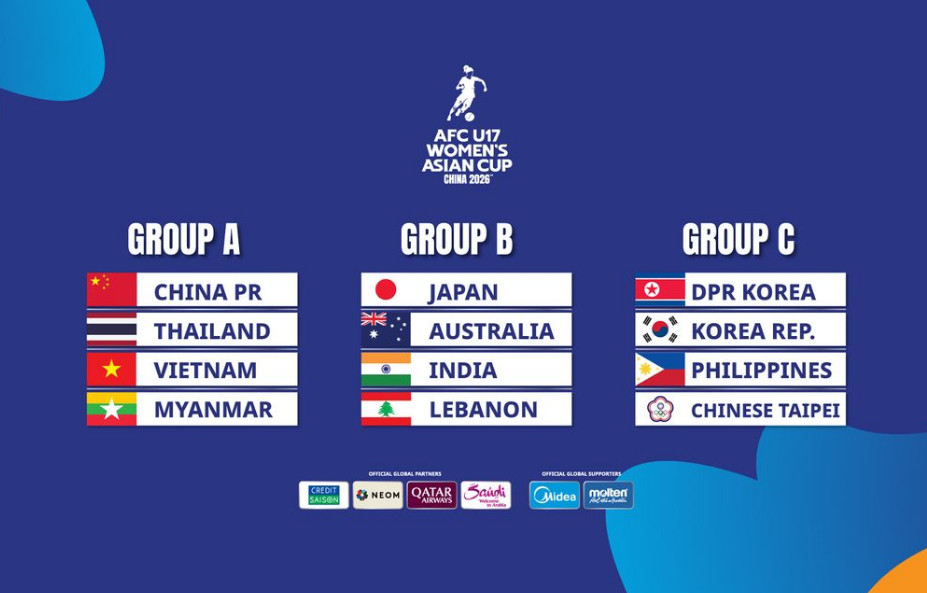  AFC U-17 Women's Asian Cup 2026 /Ảnh = Cap màn hình chính thức của AFC