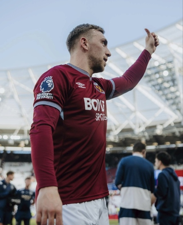 Jared Bowen, át chủ bài của West Ham. /Ảnh = SNS của West Ham