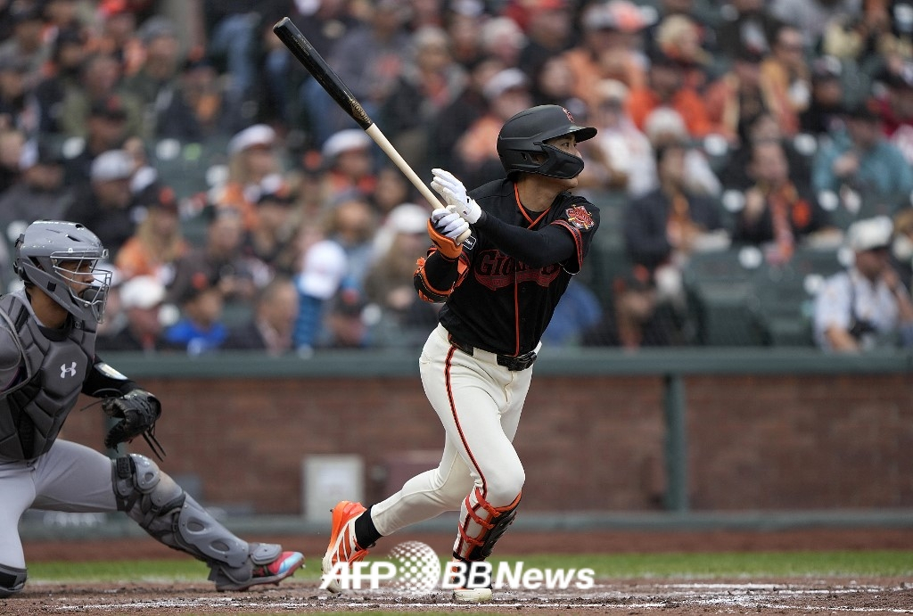 San Francisco Giants outfielder Lee Jung-hoo. /AFPBBNews=NEWS1