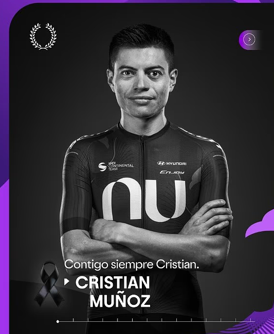 阿联酋（UAE）的阿联酋酋长传出了克里斯蒂安•穆尼奥斯去世的消息。 =noo columbia自行车队官方社会关系网服务(SNS)