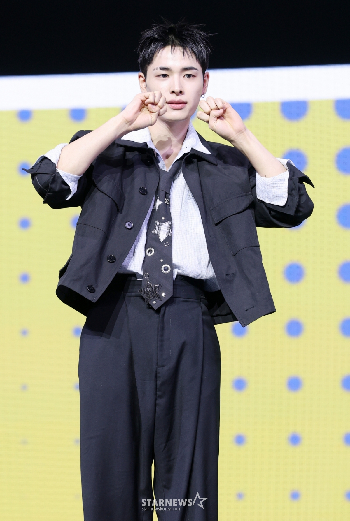 Ngày 27/3, nhóm nhạc Nexji Haru đang tạo dáng tại showcase kỷ niệm phát hành single album vol.2 Mmchk được tổ chức tại Blue Square, Yongsan-gu, Seoul. /2026.04.27 /Ảnh = Kim Hwi Sun hwijpg@